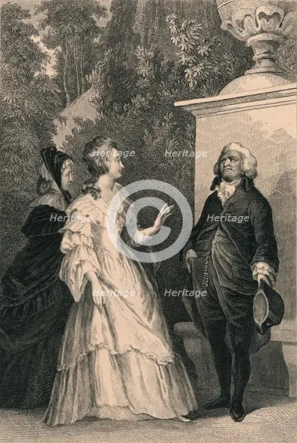 Queen Marie Antoinette and Mirabeau, c1832. Creator: Charles W Sharpe.