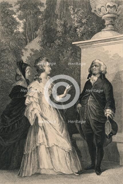 Queen Marie Antoinette and Mirabeau, c1832. Creator: Charles W Sharpe.