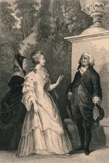 Queen Marie Antoinette and Mirabeau, c1832. Creator: Charles W Sharpe
