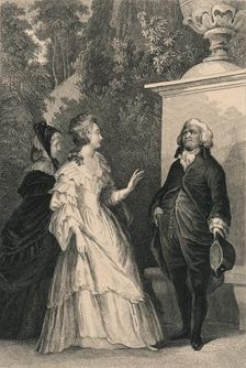 Queen Marie Antoinette and Mirabeau, c1832. Creator: Charles W Sharpe