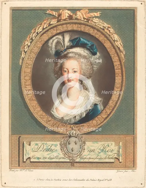 Queen Marie-Antoinette, c. 1789. Creator: Pierre Michel Alix.