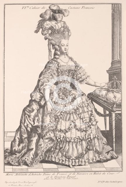 Queen Marie Antoinette of France (1755-1793) in court dress, ca 1778.
