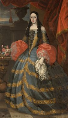 Queen Marie Louise of Orleans, with roses in her right hand, 1685-1690. Creator: Unknown