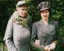 Queen Mary with Princess Elizabeth, April 1944, (1951). Creator: Unknown