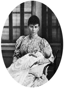 Queen Mary with the future King Edward VIII, c1894