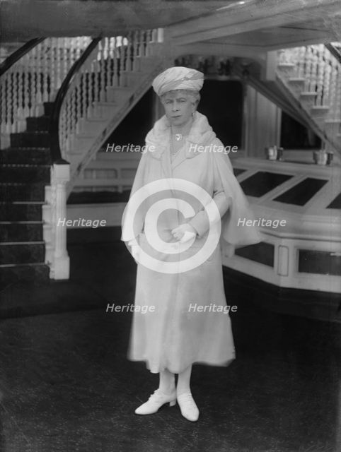 Queen Mary aboard 'HMY Victoria and Albert', 1931. Creator: Kirk & Sons of Cowes.