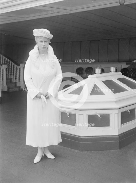Queen Mary aboard 'HMY Victoria and Albert', 1935. Creator: Kirk & Sons of Cowes.