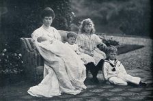 Queen Mary and four of her children 1905, (1936)