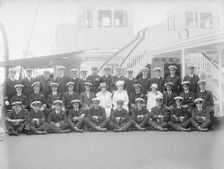 Queen Mary and King George V on board HMY Victoria and Albert 1925. Creator: Kirk & Sons of Cowes