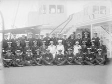Queen Mary and King George V on board HMY Victoria and Albert 1925. Creator: Kirk & Sons of Cowes