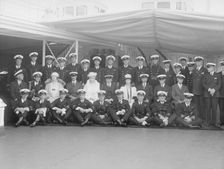 Queen Mary and King George V on board HMY Victoria and Albert 1932. Creator: Kirk & Sons of Cowes