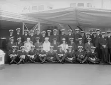 Queen Mary and King George V on board HMY Victoria and Albert 1932. Creator: Kirk & Sons of Cowes