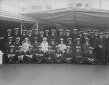 Queen Mary and King George V on board HMY Victoria and Albert 1932. Creator: Kirk & Sons of Cowes