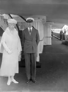 Queen Mary and Prince Henry aboard HMY Victoria and Albert c1933. Creator: Kirk & Sons of Cowes