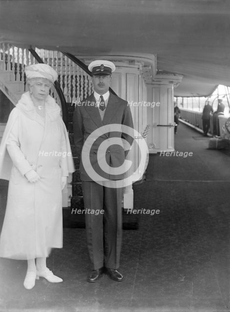 Queen Mary and Prince Henry aboard 'HMY Victoria and Albert', c1933. Creator: Kirk & Sons of Cowes.