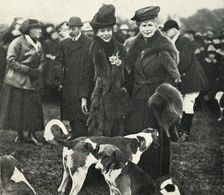 Queen Mary and Queen Alexandra at a meeting of the West Norfolk Hunt in 1920 (1951). Creator: Unknown