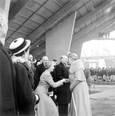 Queen Mary at the opening of the Festival of Britain, London, 1951. Creator: Henry Grant