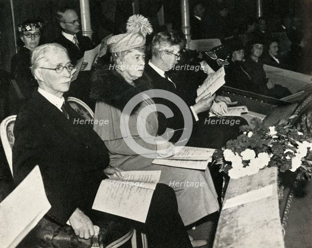 Queen Mary at the Thanksgiving for Victory concert, Royal Albert Hall, 1945, (1951). Creator: Unknown.