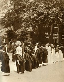 Queen Mary at Bedford College, London, 1913, (1935). Creator: Unknown