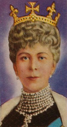 Queen Mary, consort of King George V, at her first State Opening of Parliament, 1911 (1935)