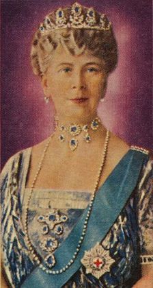 Queen Mary, consort of King George V, in court dress, 1935