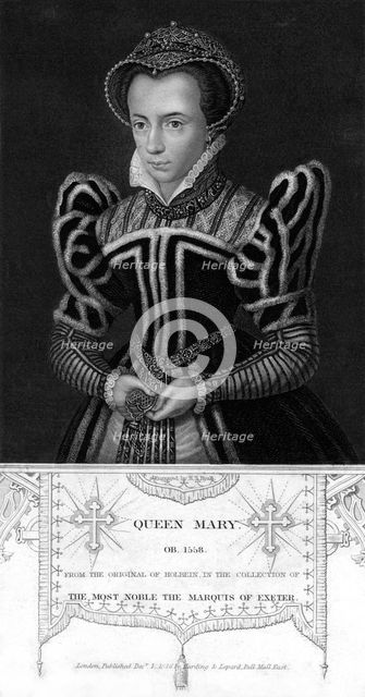 Queen Mary I of England, (1836).Artist: Henry Thomas Ryall