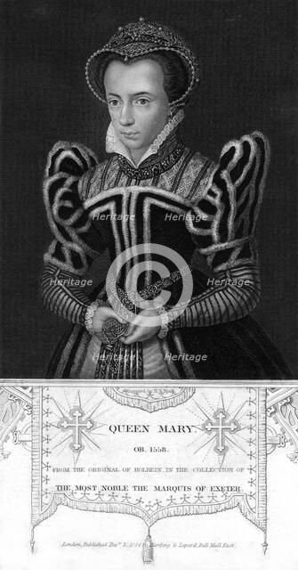 Queen Mary I of England, (1836).Artist: Henry Thomas Ryall