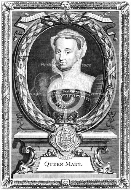 Queen Mary I of England, 19th century. Artist: P Vanderbanck