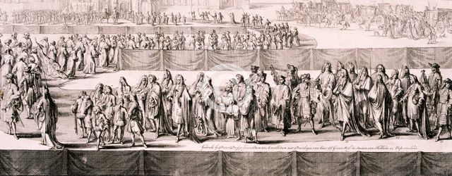 Queen Mary II's funeral, Westminster Abbey, London, 1695. Artist: Romeyn de Hooghe