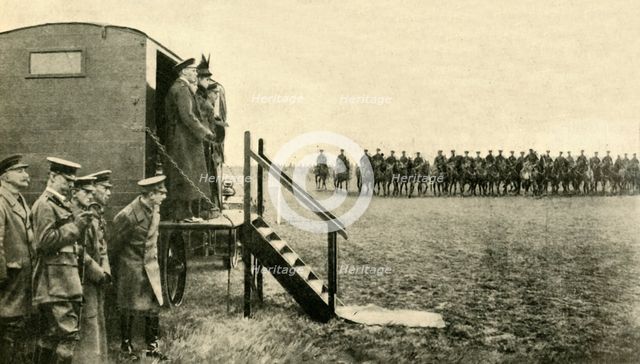 Queen Mary of Teck visits soldiers at Aldershot in Hampshire, First World War, 1915, (c1920). Creator: Unknown.