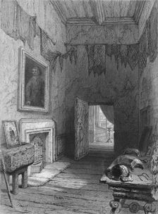 Queen Mary's Closet, Holyrood. (Scene of the Murder of Rizzio) c1850. Artist: Ebenezer Challis