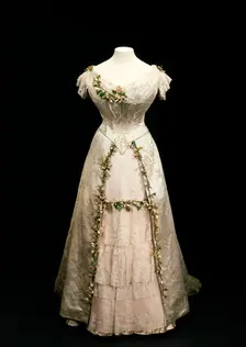 Queen Mary's wedding dress (back view), 1893. Creator: Unknown