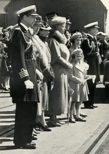 Queen Mary sets off to visit Canada, 1939, (1951). Creator: Unknown