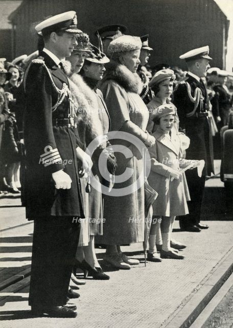 Queen Mary sets off to visit Canada, 1939, (1951).  Creator: Unknown.