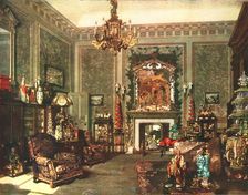 Queen Mary's Chinese Chippendale Room at Buckingham Palace, c1935