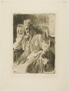 Queen Sophia, 1909. Creator: Anders Leonard Zorn