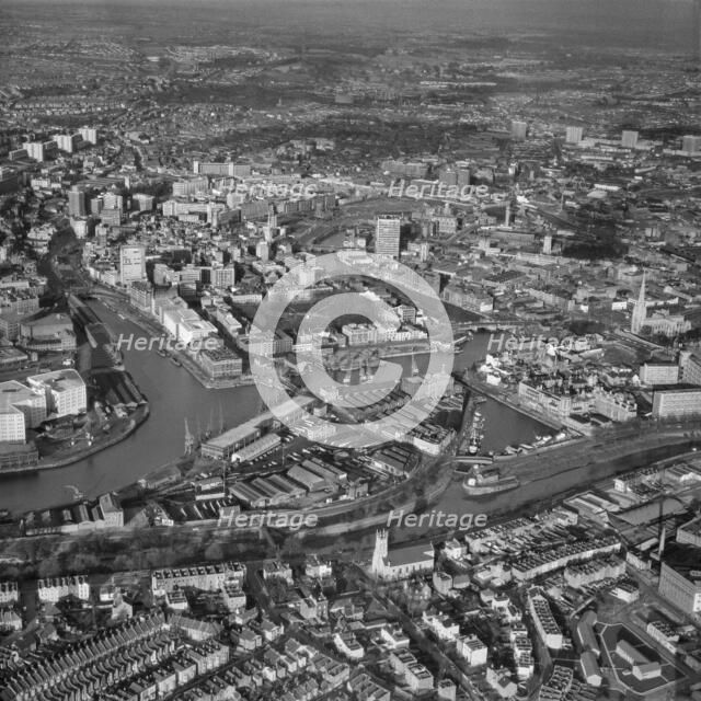 Queen Square and the Floating Harbour, Bristol, 1971. Artist: Aerofilms.