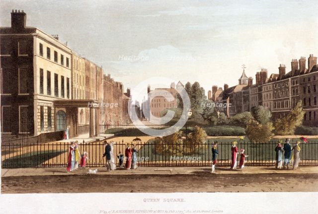 Queen Square, Holborn, London, 1812. Artist: Anon
