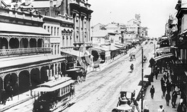 Queen Street, Brisbane, c1897. Creator: Poul C Poulsen.