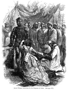 Queen Philippa (1314-1369) interceding for the Burgesses of Calais, 1346