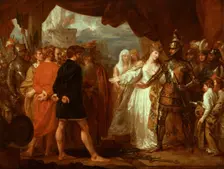 Queen Philippa Interceding for the Lives of the Burghers of Calais, 1788. Creator: Benjamin West