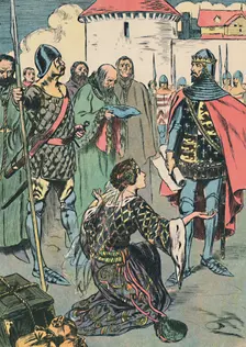Queen Philippa Pleads for the Men of Calais c1907