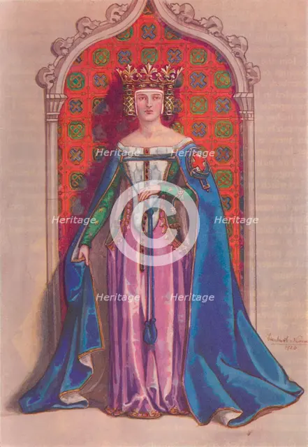 'Queen Phillippa 1350', 1926. Artist: Herbert Norris.