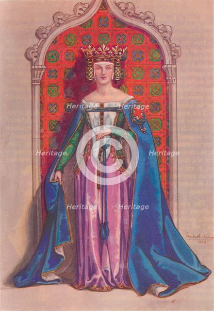'Queen Phillippa 1350', 1926. Artist: Herbert Norris.