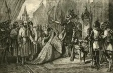 Queen Phillippa Interceding for the Citizens of Calais (1347), 1890. Creator: Unknown