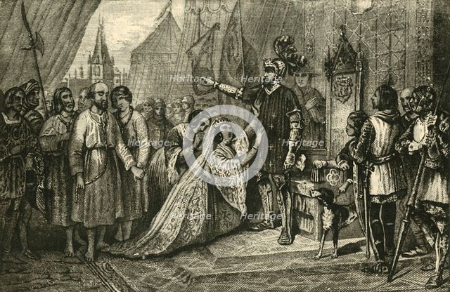 'Queen Phillippa Interceding for the Citizens of Calais', (1347), 1890.    Creator: Unknown.