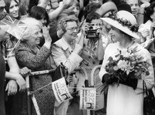 Queen receives a big welcome during visit to Berlin, Germany, 1978. Creator: Unknown