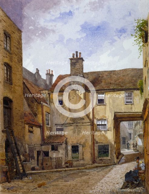 Queen's Head Yard, Borough High Street, Southwark, London, 1880. Artist: John Crowther