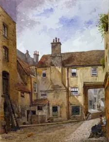 Queen's Head Yard, Borough High Street, Southwark, London, 1880. Artist: John Crowther