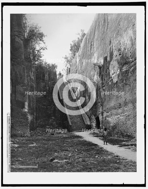 Queen's staircase, Nassau, Bahama Islds., c1901. Creator: William H. Jackson.